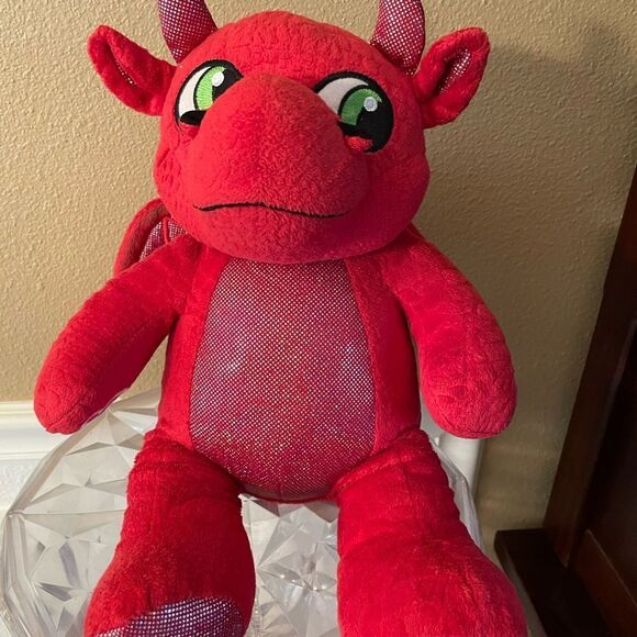 Build a Bear Red Magic Quest Red Dragon Plush - Picture 1 of 10